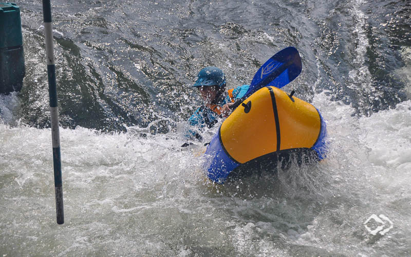 Wildwasser Technik-Training im Wildwasserkanal Hohenlimburg, Hauptwelle