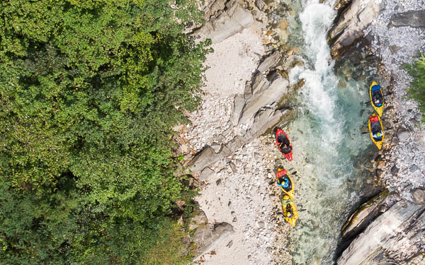 Wildwasser Packrafting Kurse Soca, Slowenien